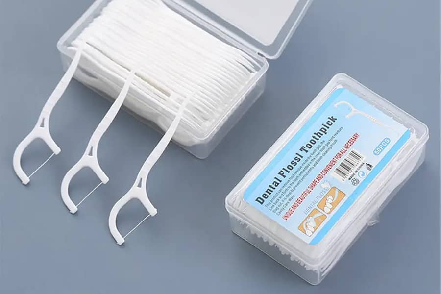 Which of these materials is used to make traditional dental floss?